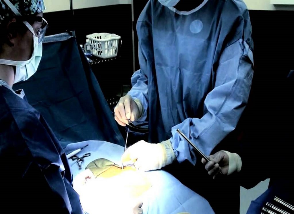 What is the surgical procedure during minimally invasive spine surgery?